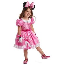 Disney Store Minnie Mouse Halloween Dots Costume Dress Gloves Set Girl Size 3