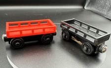 Thomas the Train Red And Black Cargo Cars Wooden Railway 2003 Friends