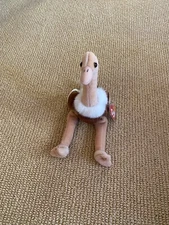 TY Beanie Baby Stretch Ostrich Retired 1997 PE Pellets, NOS