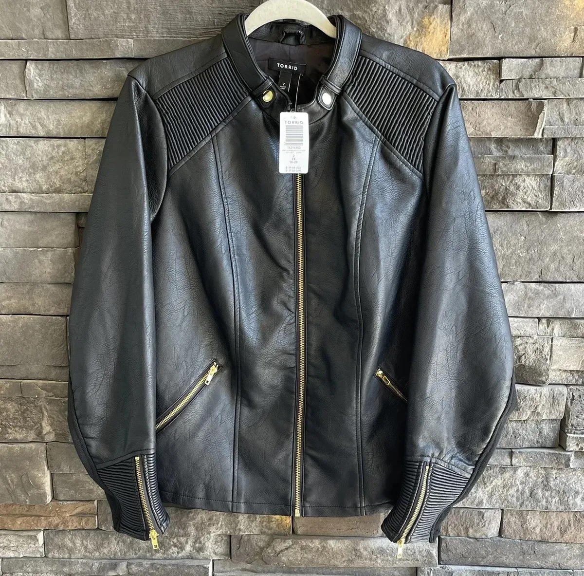 Torrid Solid Black Faux Leather Jacket Size 2X Plus (2) (Plus) - 56% off |  thredUP