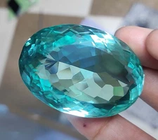 Ocean Blue 256.80 Ct Certified Huge Topaz Oval Cut Brazilian Natural Gemstone