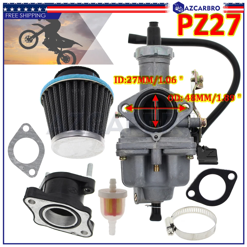 Carburetor PZ 27mm for 125 150 200 250 300cc ATV Go Karts Carb Chinese Sunl - Image 2 of 4