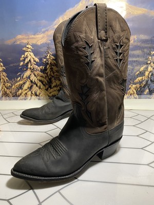 Dan Post Vintage 16809 Mens Black Leather Cowboy Western 