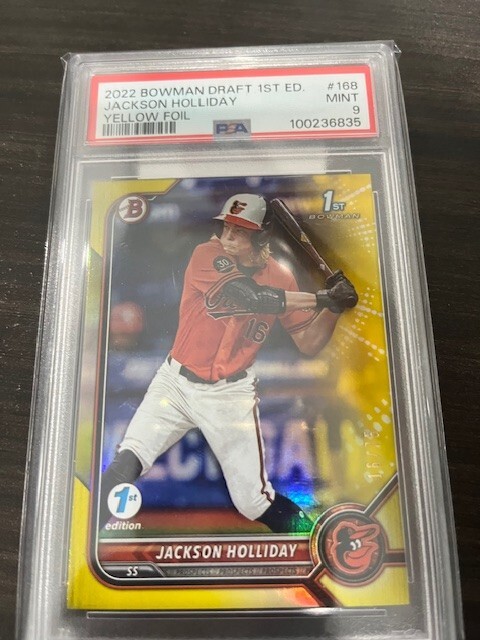 Jackson Holliday 2022 Bowman Draft 1st Edition /75 PSA  (RC,SP) view 3