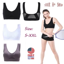 Women Sports Bra High Impact Seamless Padded  Bra Workout Yoga Jump Exercise New