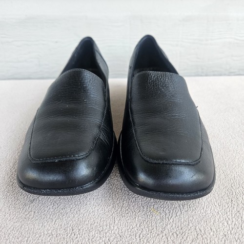 Trotters Jenn Black Leather Loafer Slip-On Shoe Women SZ 9 Flats - Picture 6 of 12