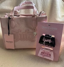 JUICY COUTURE PINK DIAMOND PINK UPGRADE U MINI TOTE So Soft W Free Gift