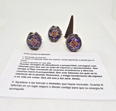 ANILLO BRUJA AMATISTA / RING WITCH AMETHYST PROTECCION DINERO BUENA SUERTE EXITO