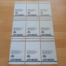 9 x SNES Anleitung - Super Nintendo Verbraucherinformation SNSP-EUR-1 2 3 Set