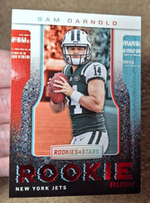 2018 PANINI ROOKIES & STARS FOOTBALL ROOKIE RUSH SAM DARNOLD CARD NO. RR-3. rookie card picture