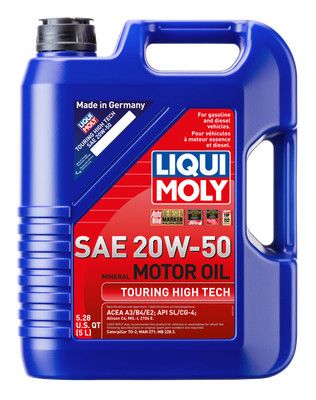 LIQUI MOLY 5L Touring High Tech Motor Oil SAE 20W50 - 20114 - Case of 4