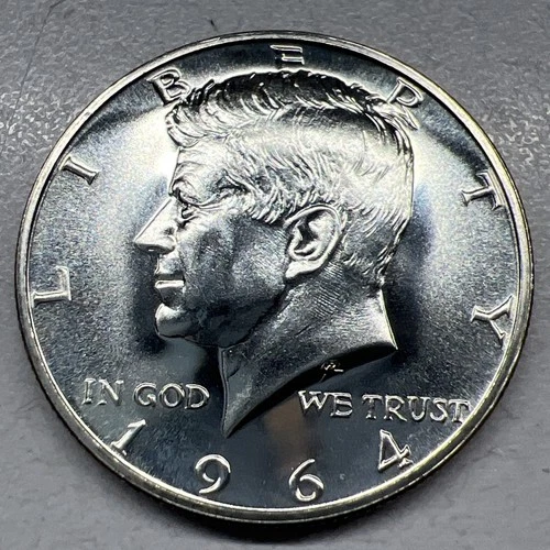 Uncirculated 1964 Philadelphia Mint Silver Kennedy Half Dollar Higher Grade Coin