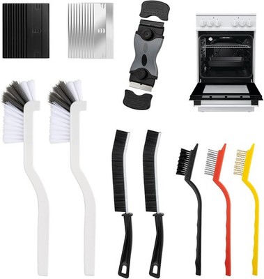 Oven Cleaner Brush Set with Oven Scraper for Cleaning, Heavy Duty Wire Brush Set