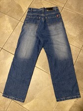 Southpole 3180 Jeans Mens 29 Blue Denim Baggy Wide Leg Fade Vintage Y2K Red Tab