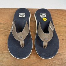 New Mens Reef Santa Ana Taupe Casual Slip On Sandals Thong Flip Flops Size 8 D