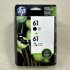HP 61 Black And Tri-Color Ink Cartridges CR259FN Exp. AUG 2017