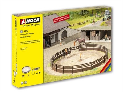 Noch H0 66717 - micro-motion Reitplatz mit Pferde-Boxen