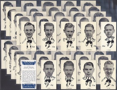 SINCLAIR (J)-FULL SET- WELL KNOWN FOOTBALL 1938 (NE COUNTIES 50 CARDS)