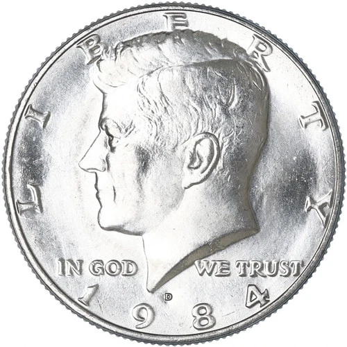 1984 D KENNEDY  Half Dollar  50c  BU  from  Mint Set