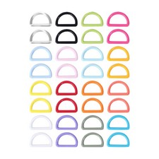 48 Pcs Purse D Ring Replacement Rings for Making D-buckle D-shape Buckles
