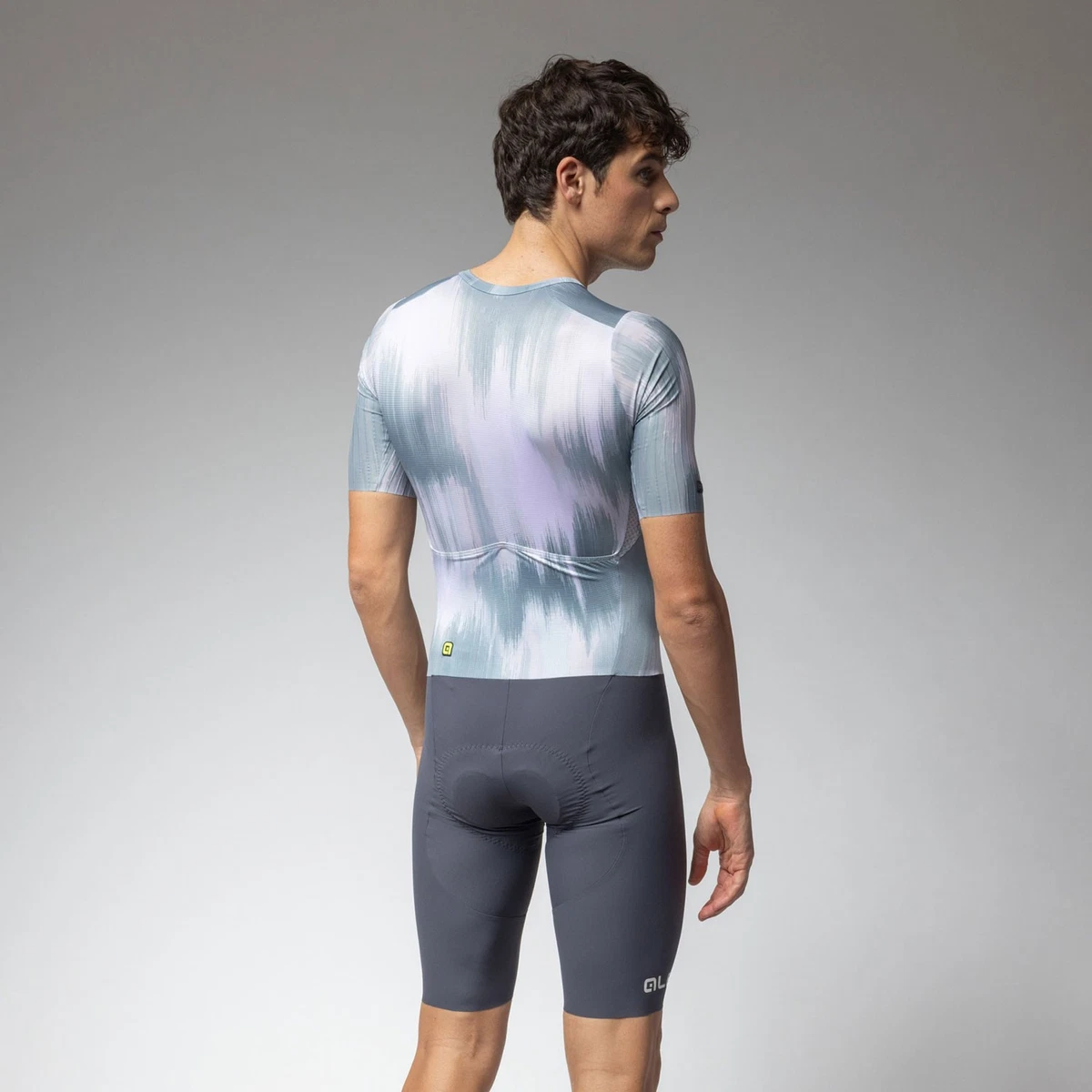 Trajes de Ciclismo Ale Para Hombre Gris - Argón PR-E Manga Corta Verano - Talla Mediana