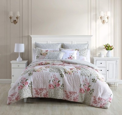 Home  King Comforter Set, Reversible Cotton Bedding, Includes Matching Shams ...
