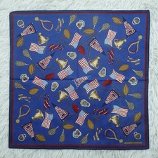 CHAPS RALPH LAUREN Cotton Mini Scarf Pocket Square Handkerchief 18" X 18" Q11