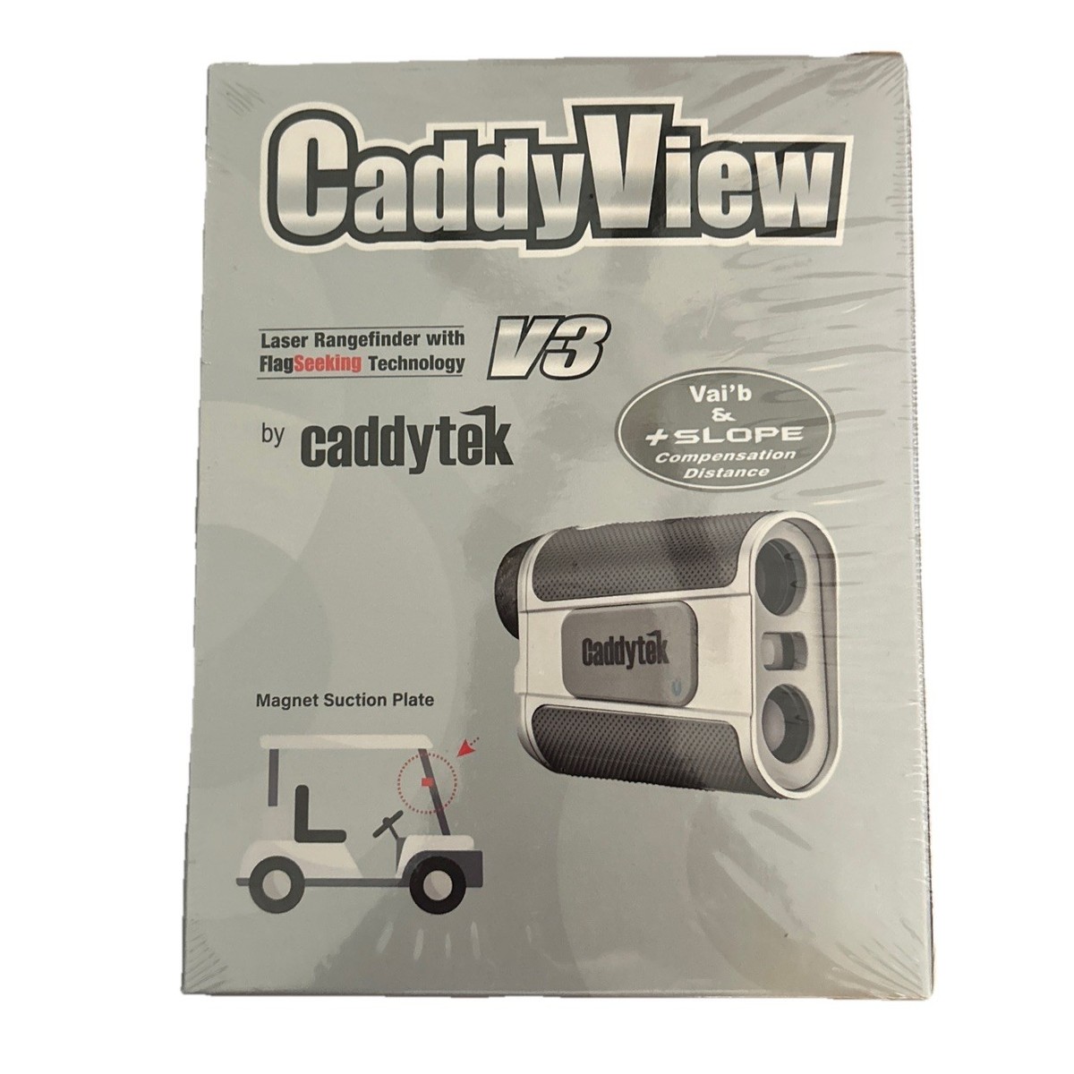 Caddytek Golf Laser Rangefinder, Caddyview V3 +Slope, 6X