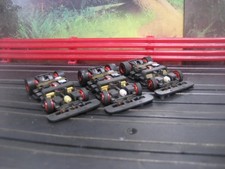 NEW TYCO Slot car Lot of 3 TCR Wide Chassis with hard to find RED wheels