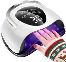 268W UV LED Nail Lamp, 2026 Upgrade UV Light for Gel Nails with 57 Beads, Nail D