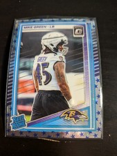2025 Donruss Optic Football Blue Stars Parallel Mike Green #250 RC Ravens