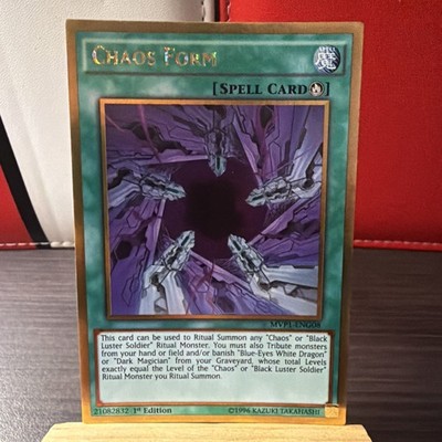 Yu-Gi-Oh TCG Chaos Form MVP1-ENG08 1st Edition Gold Rare Card NM + BONUS HOLO