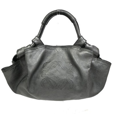 LOEWE Logo Anagram Nappa Aire Hand Bag Leather Gray SHW Spain 80CA581