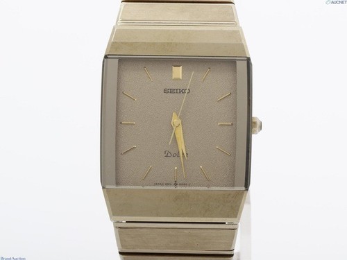 Vintage [Near MINT ] Seiko Dolce 9531-5060 Gold Tank Qz Mens' Square Watch