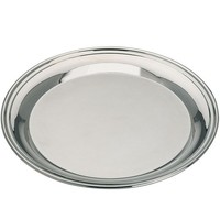 Deko Tablett Ø 31 Cm Versilbert Rund Serviertablett GläSer & Flaschen Dekoteller