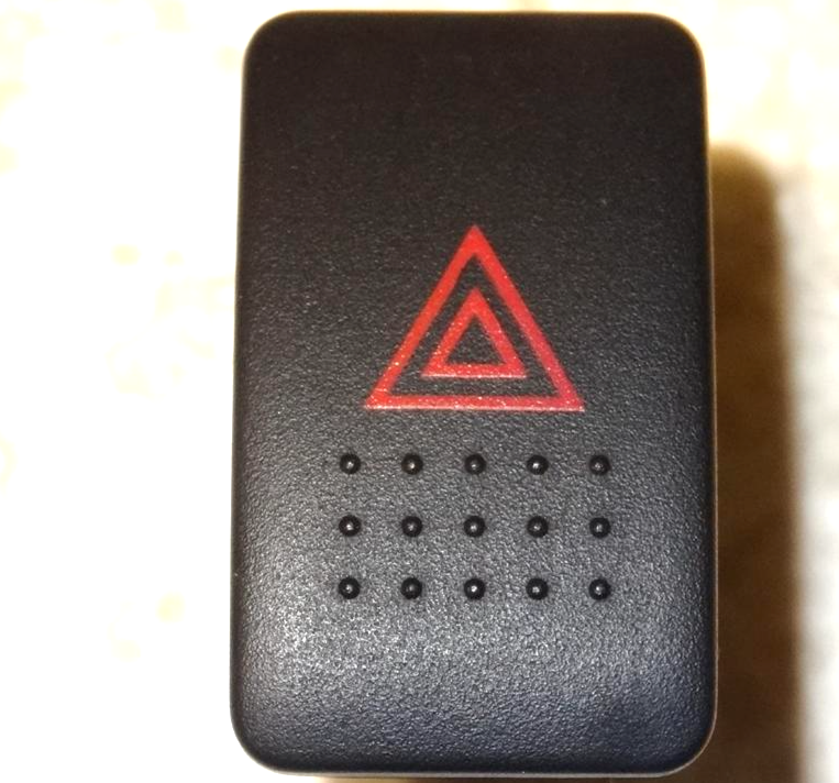 2001-2005 honda civic switch assembly hazard black oem 35510-s5a
