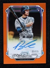 2019 Bowman Sterling Rookie Orange Refractor /75 Brandon Lowe #BSRA-BL Auto RC