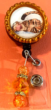 Id badge holder retractable alligator clip Disney WTP Tigger