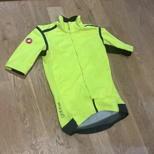 Castelli Gabba RoS - Waterproof Jersey. Short Sleeve. Medium. Yellow Flu