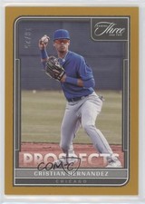 2022 Panini Three and Two Prospects Gold 18/25 Cristian Hernandez #P-35 s1i