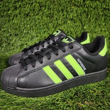 Adidas Superstar II Para Hombres Negro Verde Rayas Clásico Shell Puntera Originales JQ3175