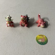 LOT 3 VINTAGE 1998 TOMY POKEMON PVC MINI FIGURE SLOWBRO SLOWKING SLOWPOKE
