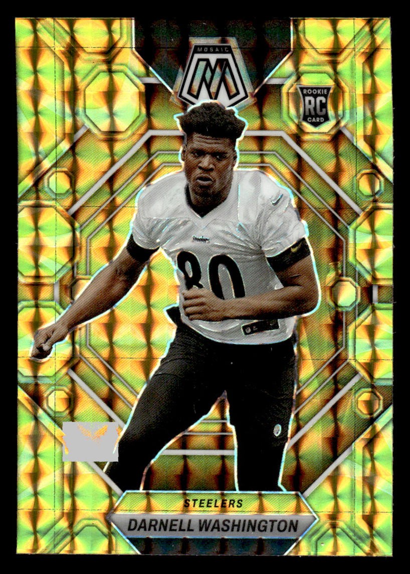 Darnell Washington 2023 Panini Mosaic Reactive Yellow Mosaic #306 RC