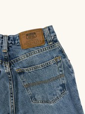Route 66 Vintage High Waisted Relaxed Fit Tapered Leg Mom Jeans Medium Wash