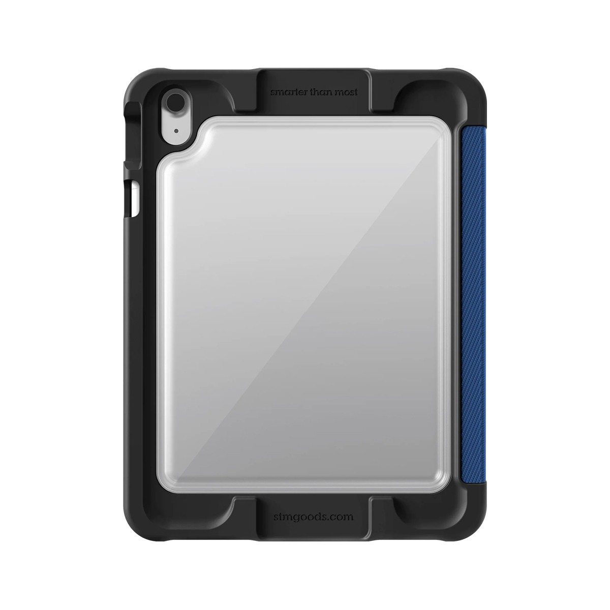 Coque antichoc iPad 10.9 2022 STM Dux Ultra avec dos transparent et rabat magnétique