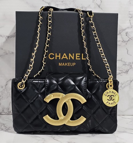 Chanel Makeup Black CC Baguette Shoulder Bag - VIP Gift