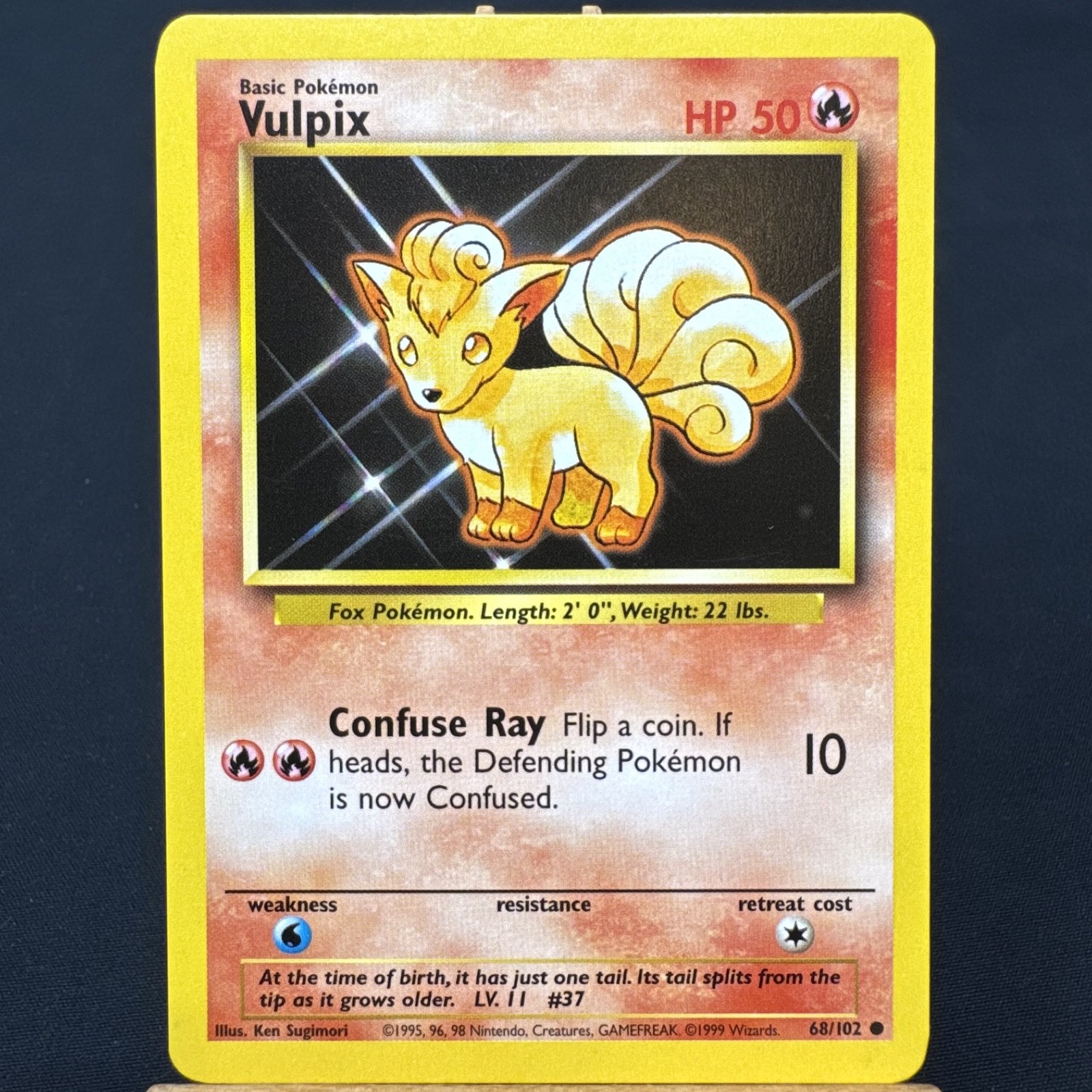 Vulpix - 68/102 - Unlimited - Common - Pokemon TCG - WOTC - 1999 - NM
