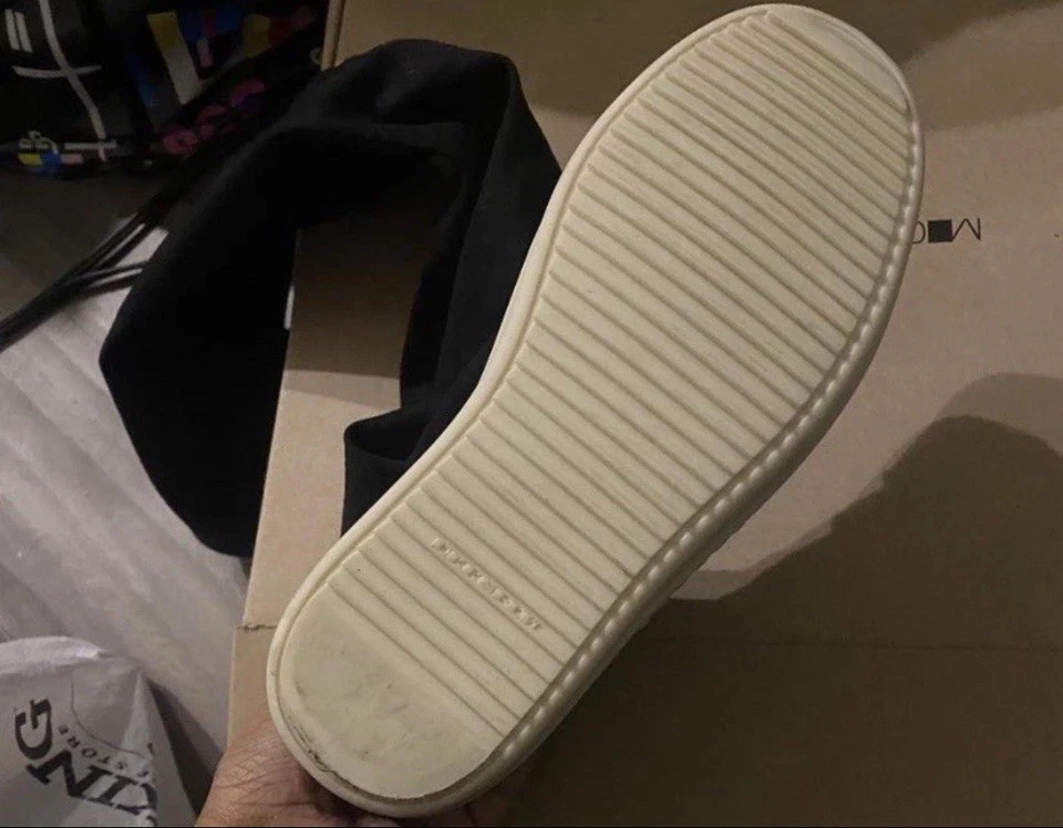 Botas de mezclilla negras RICK OWENS DRKSHDW Hollywood $900 para mujer nuevas y auténticas talla 41 Foto 3 de 3