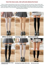 Ladies/Girls Over The Knee Stretch Socks Plain  Neon Colours x 2