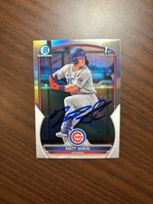 Matt Shaw 2023 Bowman Chrome AUTO SIGNED REFRACTOR CUBS ROOKIE #33 (QTY)